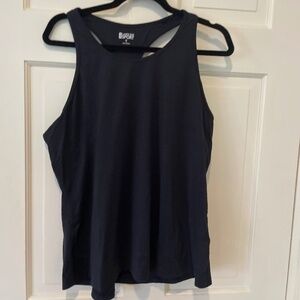 Lands End Black Racerback Tank Top with Built In Bra